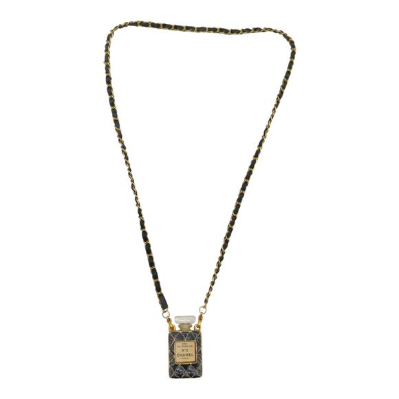 Chanel No.5 Eau de Perfume Mini Bottle Chain Necklace W/Box - Picture 3 of 11